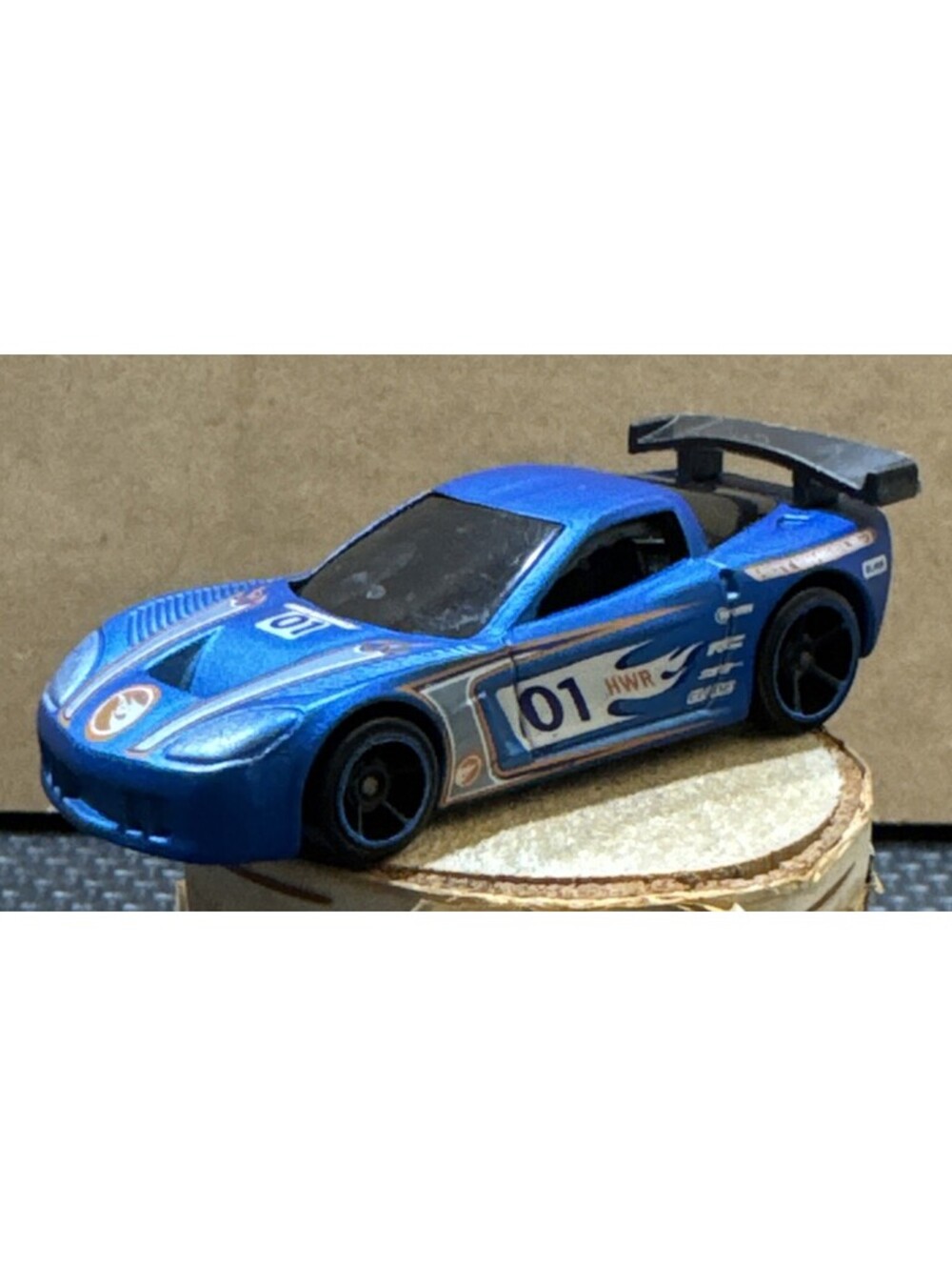 2009 Hot Wheels Racing CHEVY CORVETTE C6-R #01 Blue 1:64 Diecast | Race Car